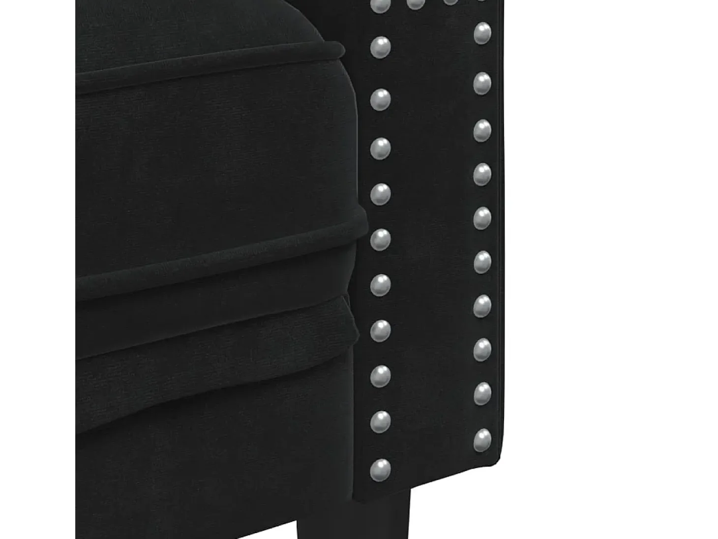 Sillón Chesterfield de terciopelo negro