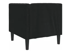 Sillón Chesterfield de terciopelo negro