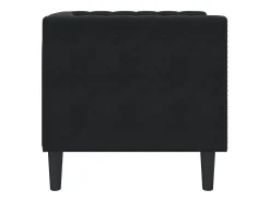 Sillón Chesterfield de terciopelo negro