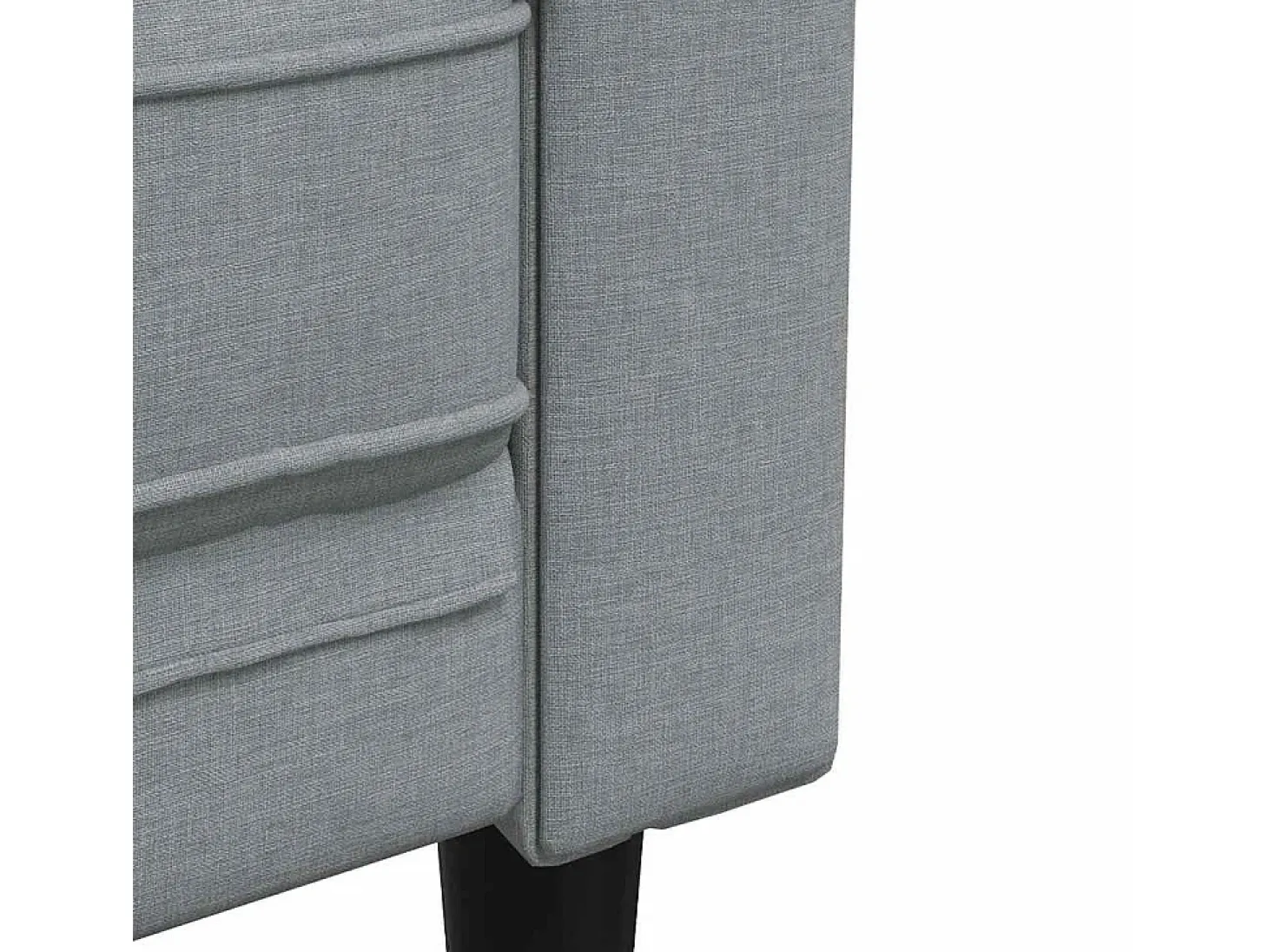 Sillón Chesterfield en tela gris claro