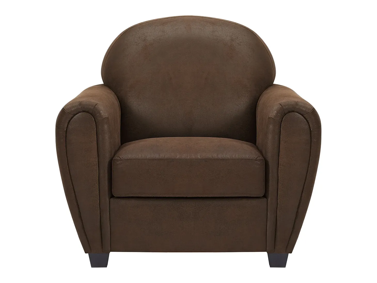 Sillón club VICTORY III en microfibra con efecto cuero envejecido