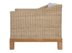 Sillón con cojines ratán natural