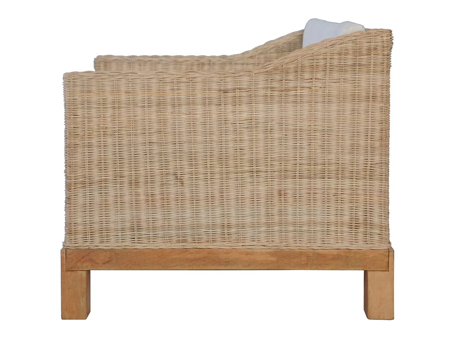 Sillón con cojines ratán natural