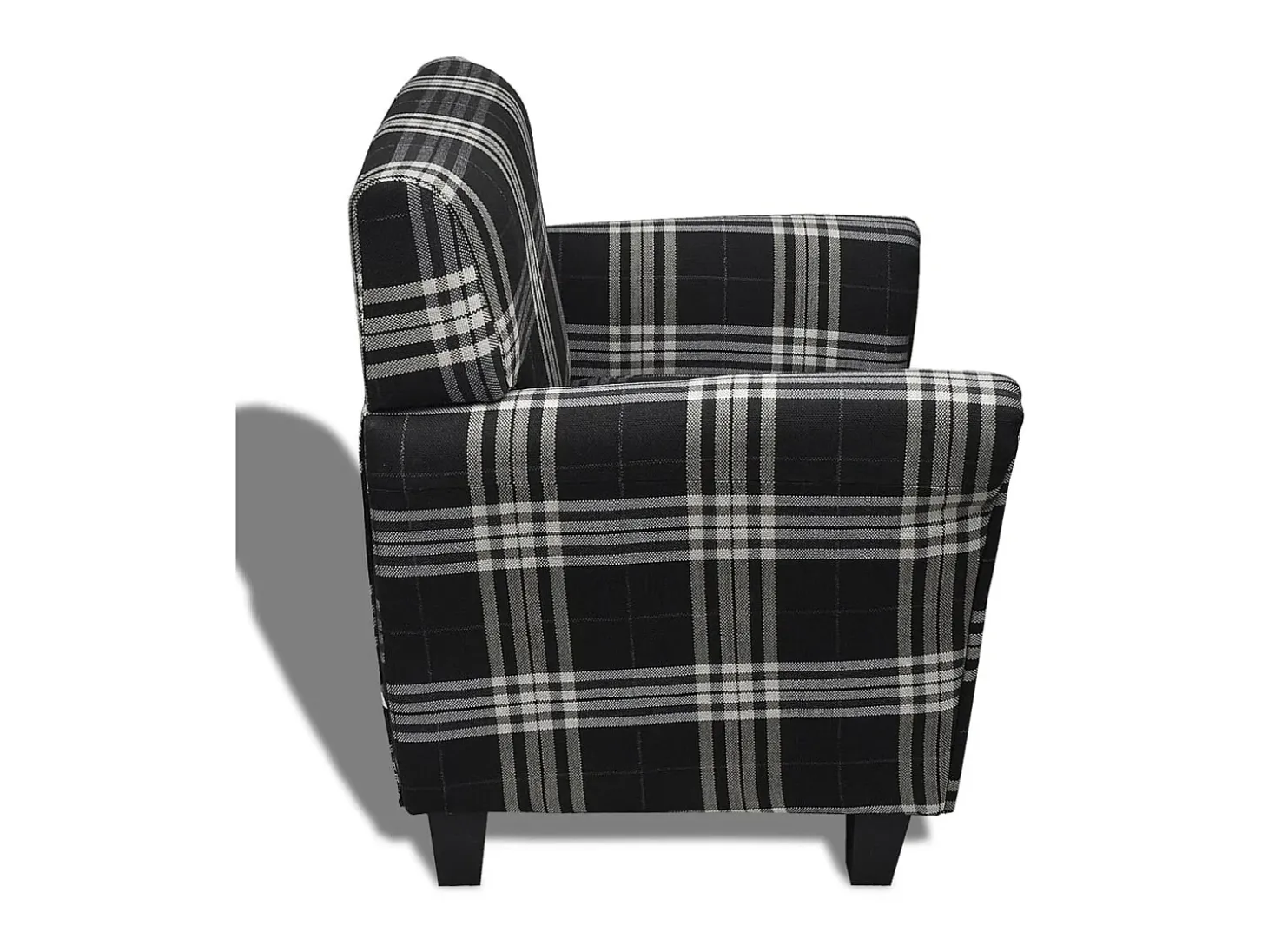 Sillón con cojín de tela negro ES12885