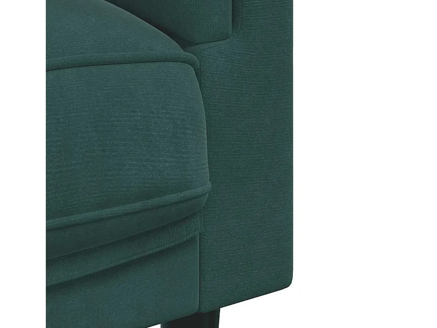 Sillón con cojín de terciopelo verde oscuro