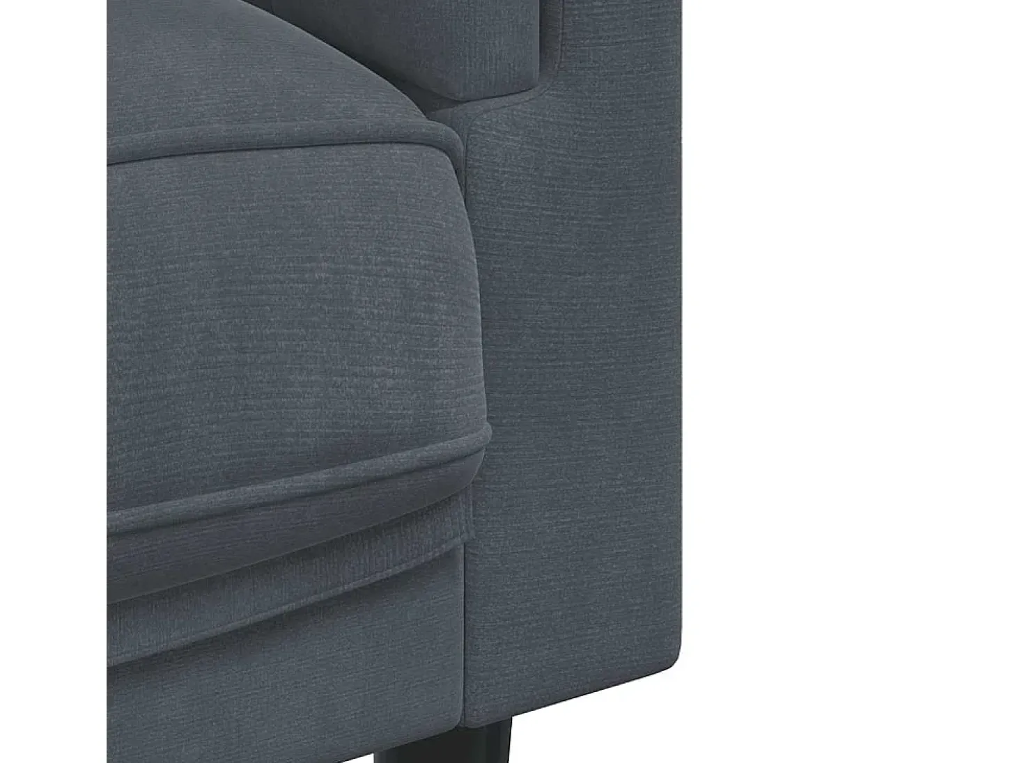 Sillón con cojín de terciopelo gris oscuro