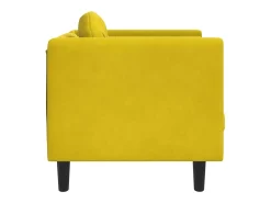 Sillón con cojín terciopelo amarillo