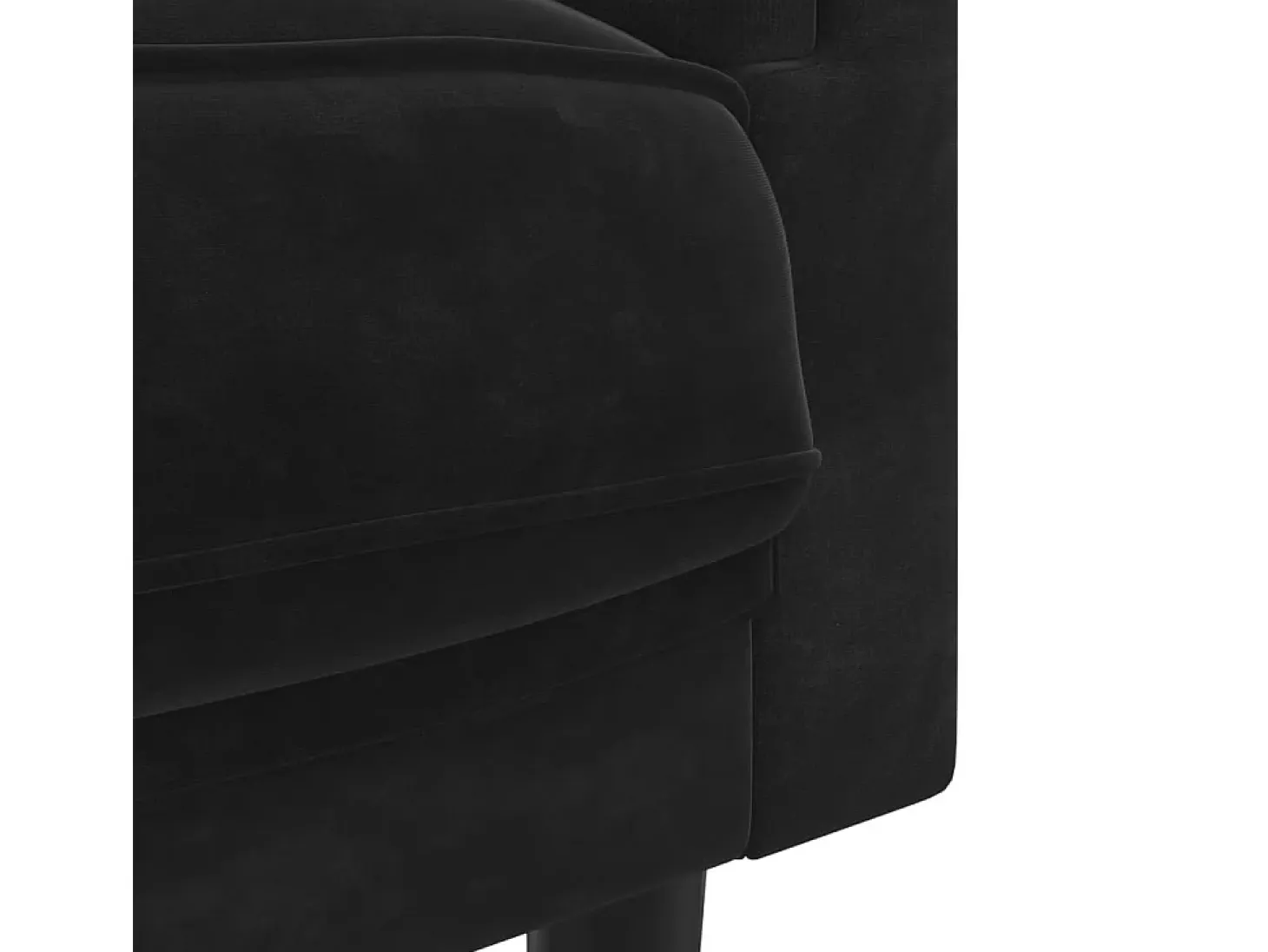 Sillón con cojín terciopelo negro