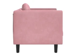 Sillón con cojín terciopelo rosa