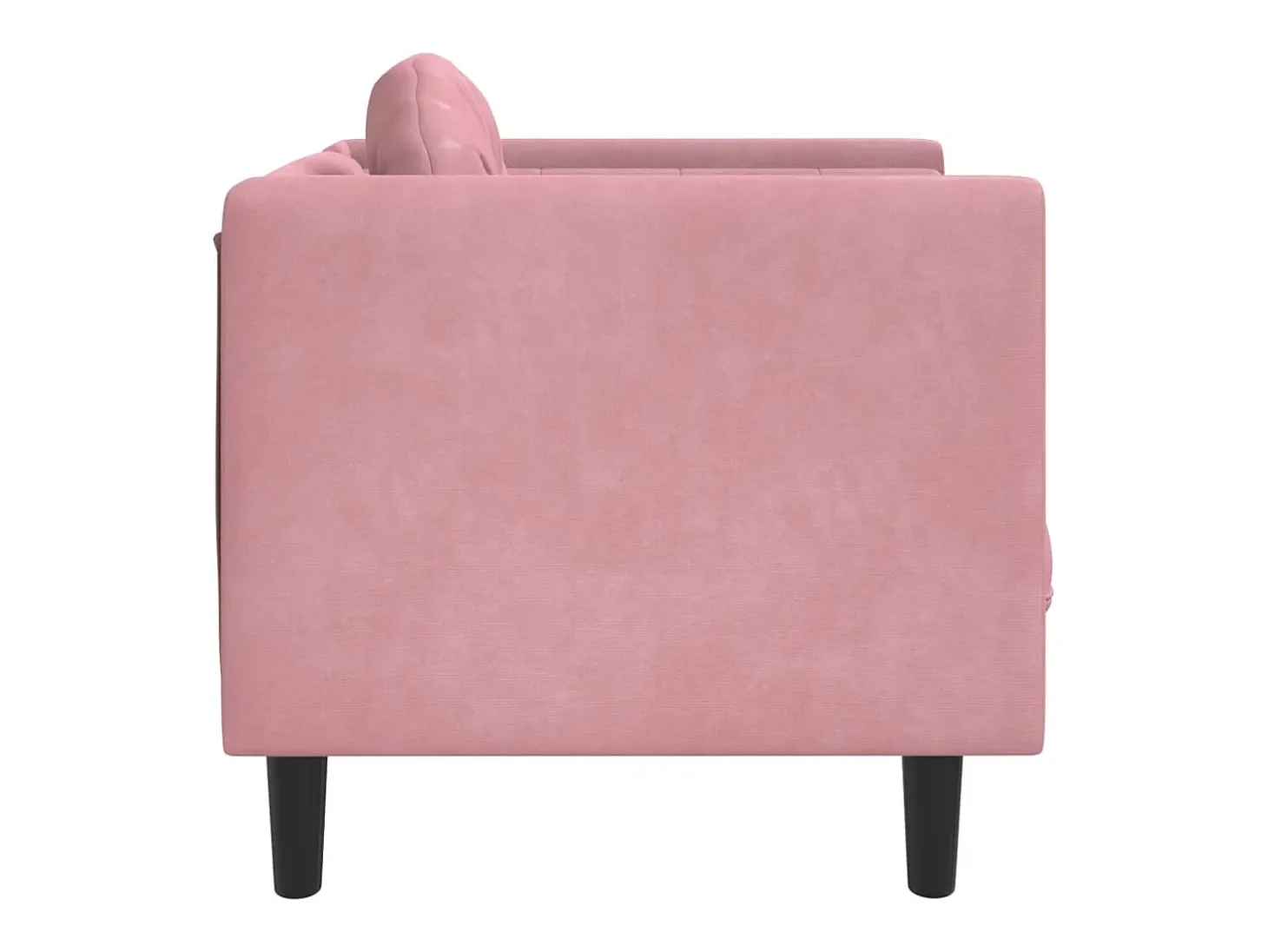 Sillón con cojín terciopelo rosa