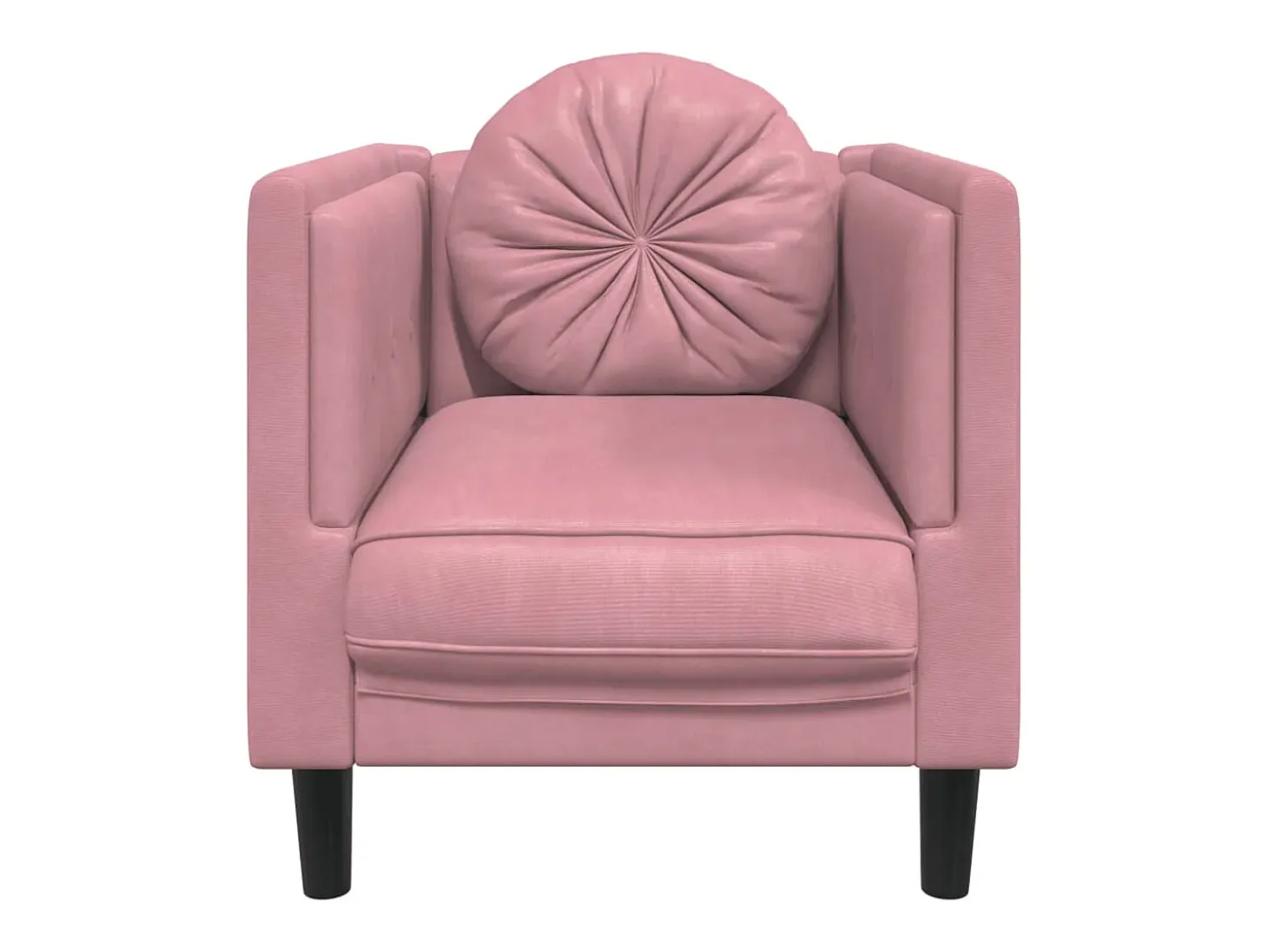 Sillón con cojín terciopelo rosa