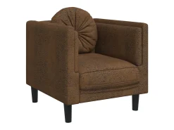 Sillón con cojín terciopelo marrón