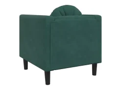 Sillón con cojín terciopelo verde oscuro