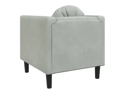 Sillón con cojín terciopelo gris claro