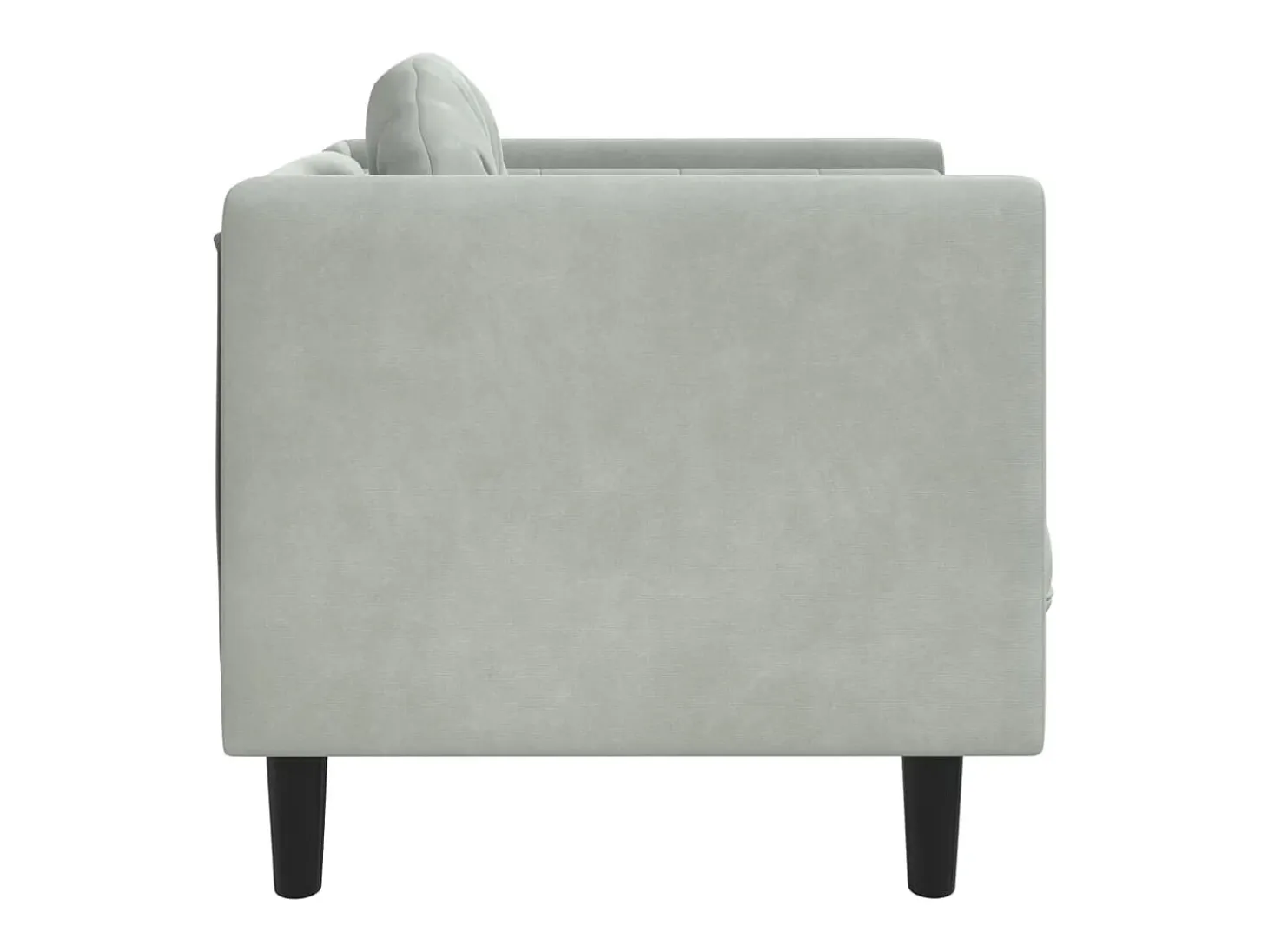 Sillón con cojín terciopelo gris claro