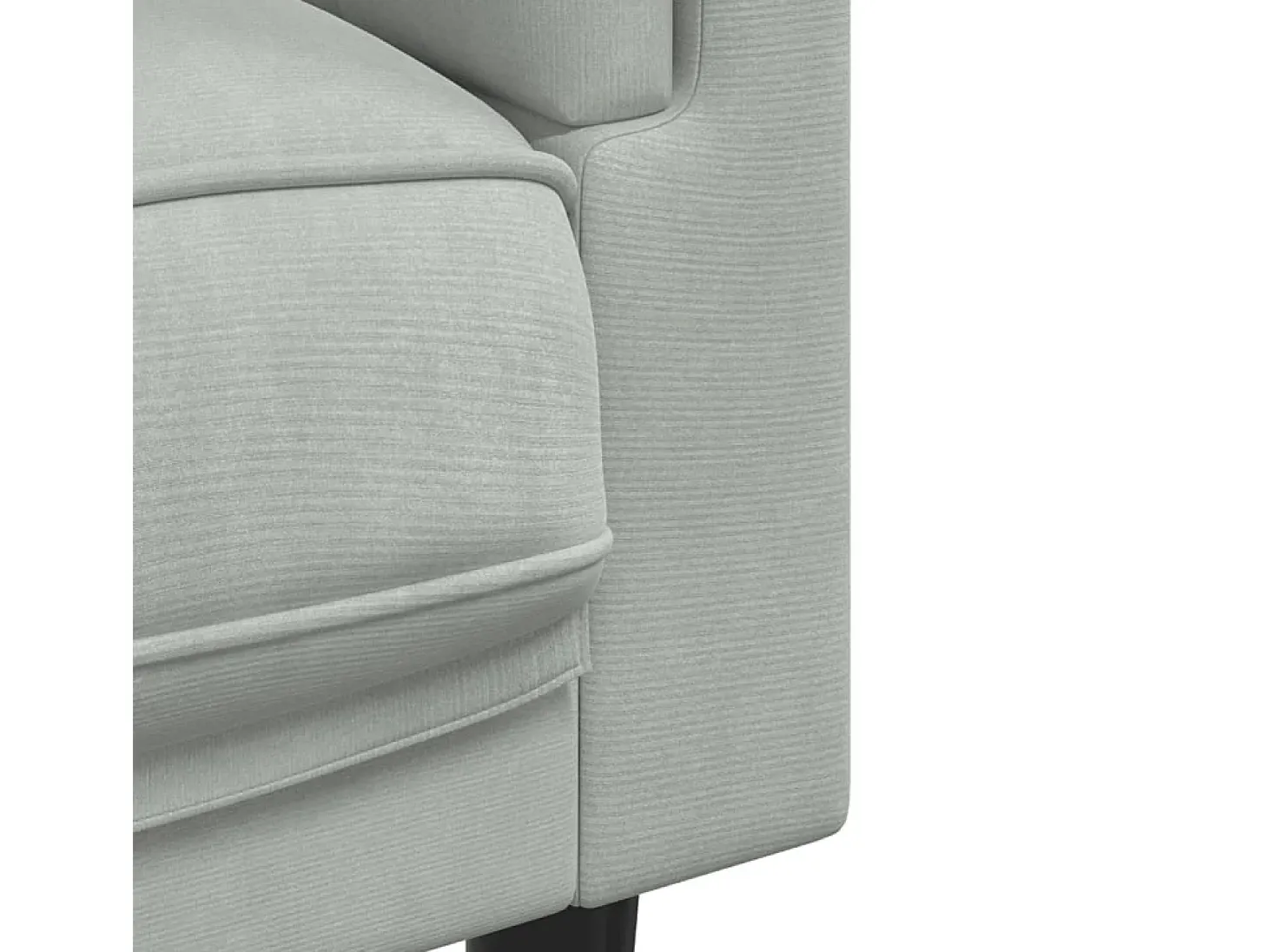 Sillón con cojín terciopelo gris claro
