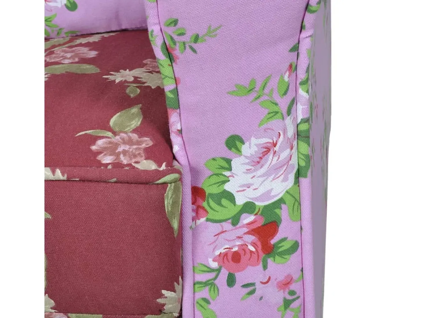 Sillón con diseño de retales de tela