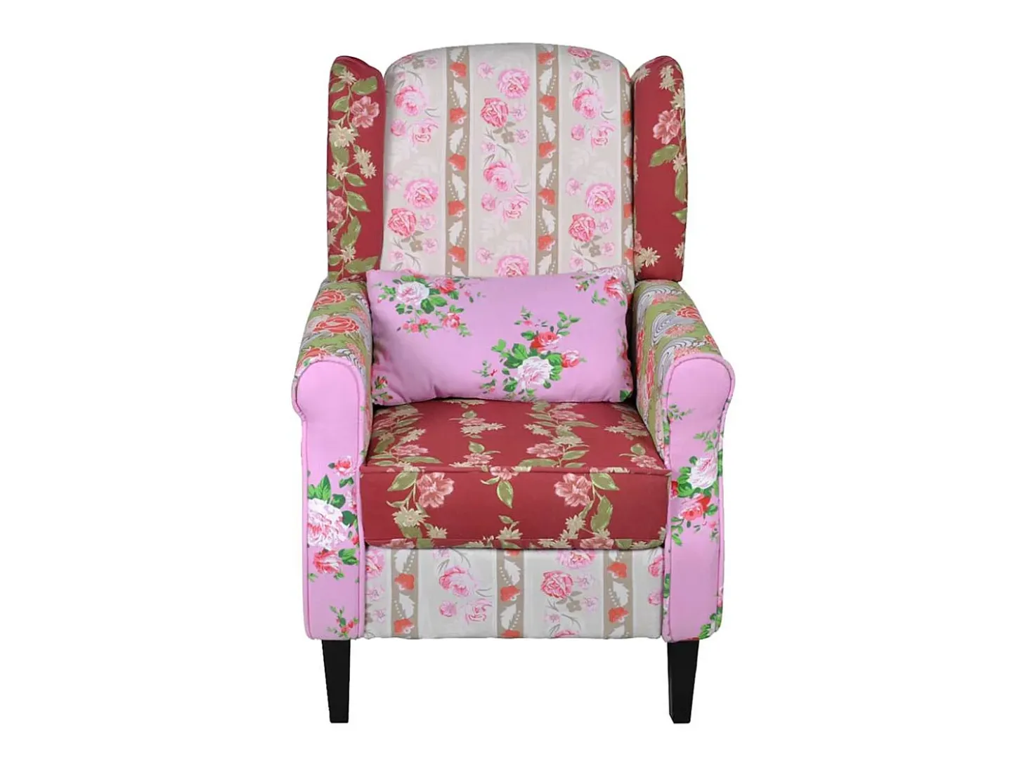 Sillón con diseño de retales de tela Patchwork