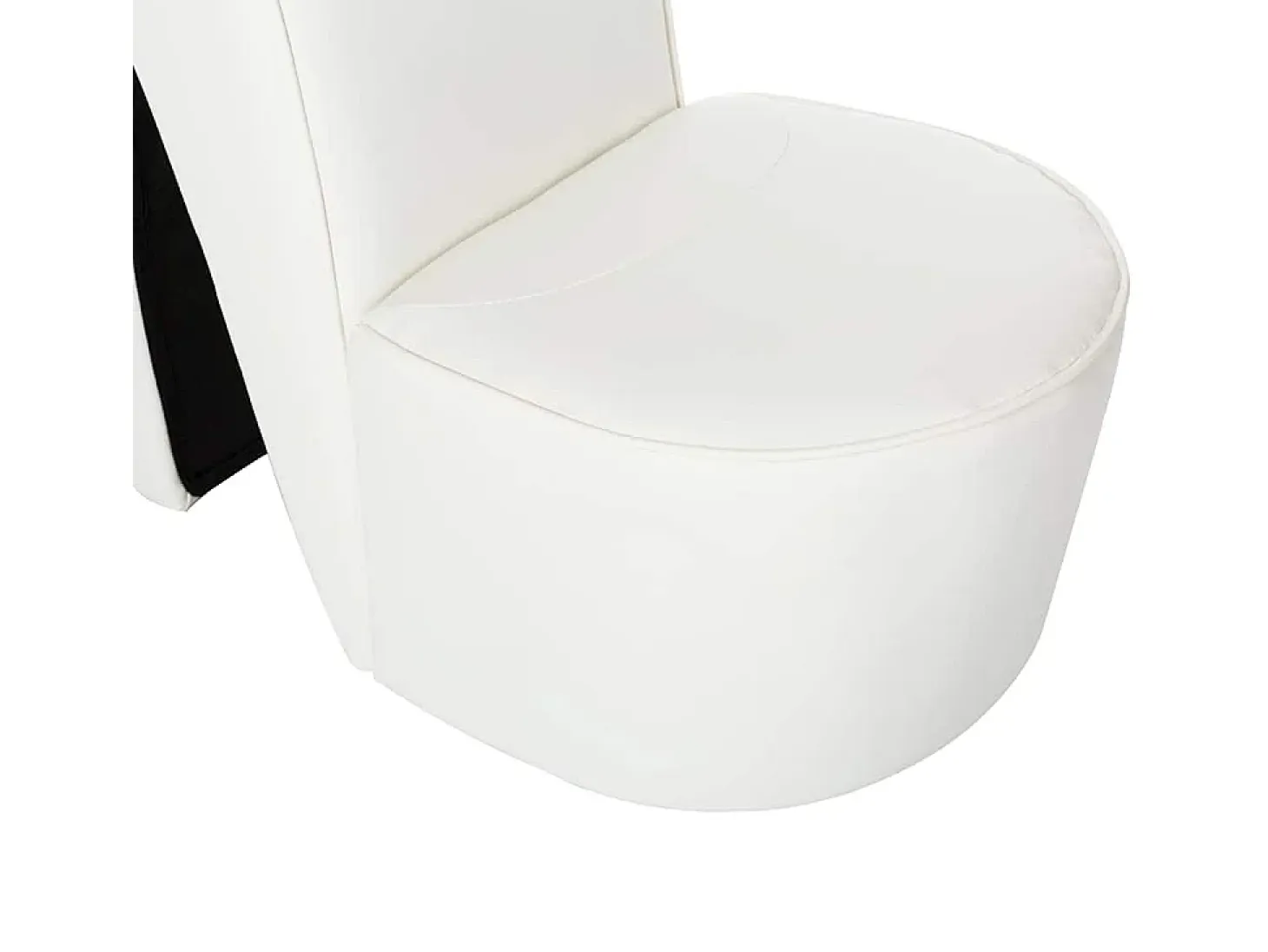 Sillón con forma de zapato de tacón cuero sintético blanco