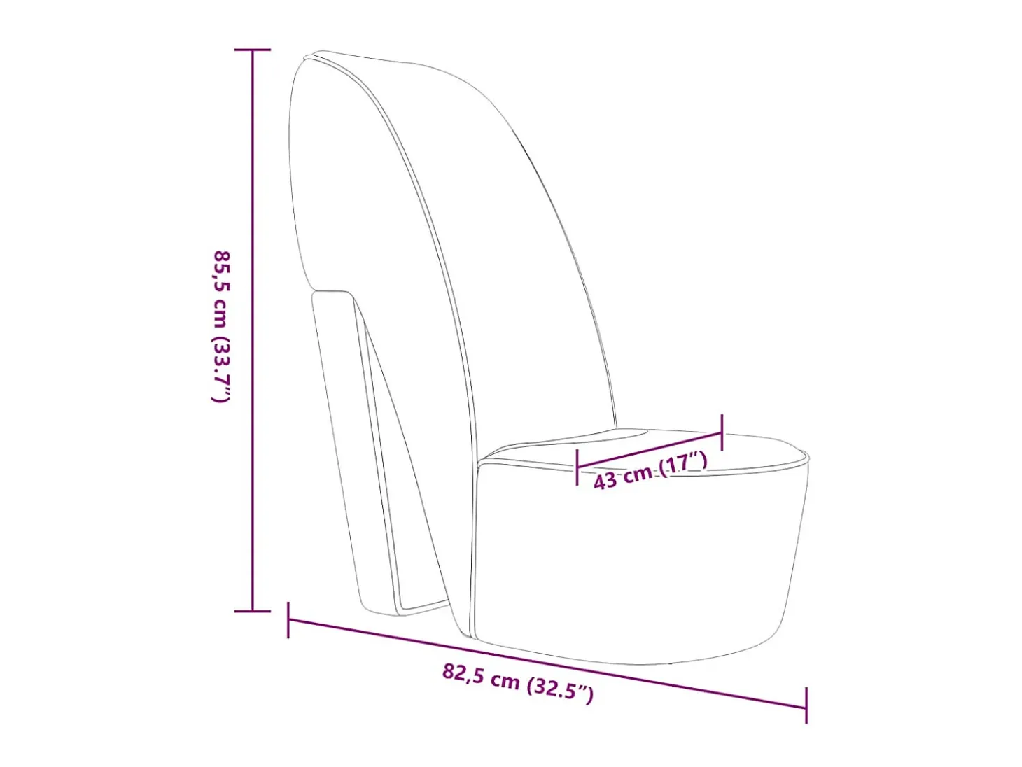 Sillón con forma de zapato de tacón cuero sintético blanco