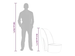 Sillón con forma de zapato de tacón cuero sintético blanco