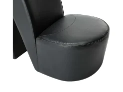 Sillón con forma de zapato de tacón cuero sintético negro