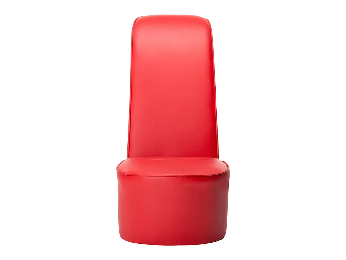 Sillón con forma de zapato de tacón cuero sintético rojo