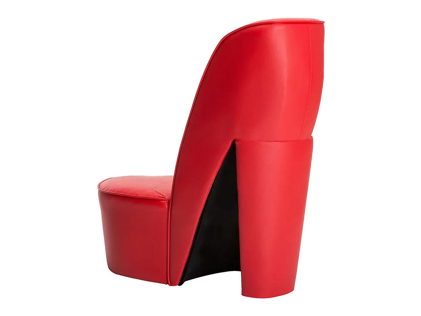 Sillón con forma de zapato de tacón cuero sintético rojo