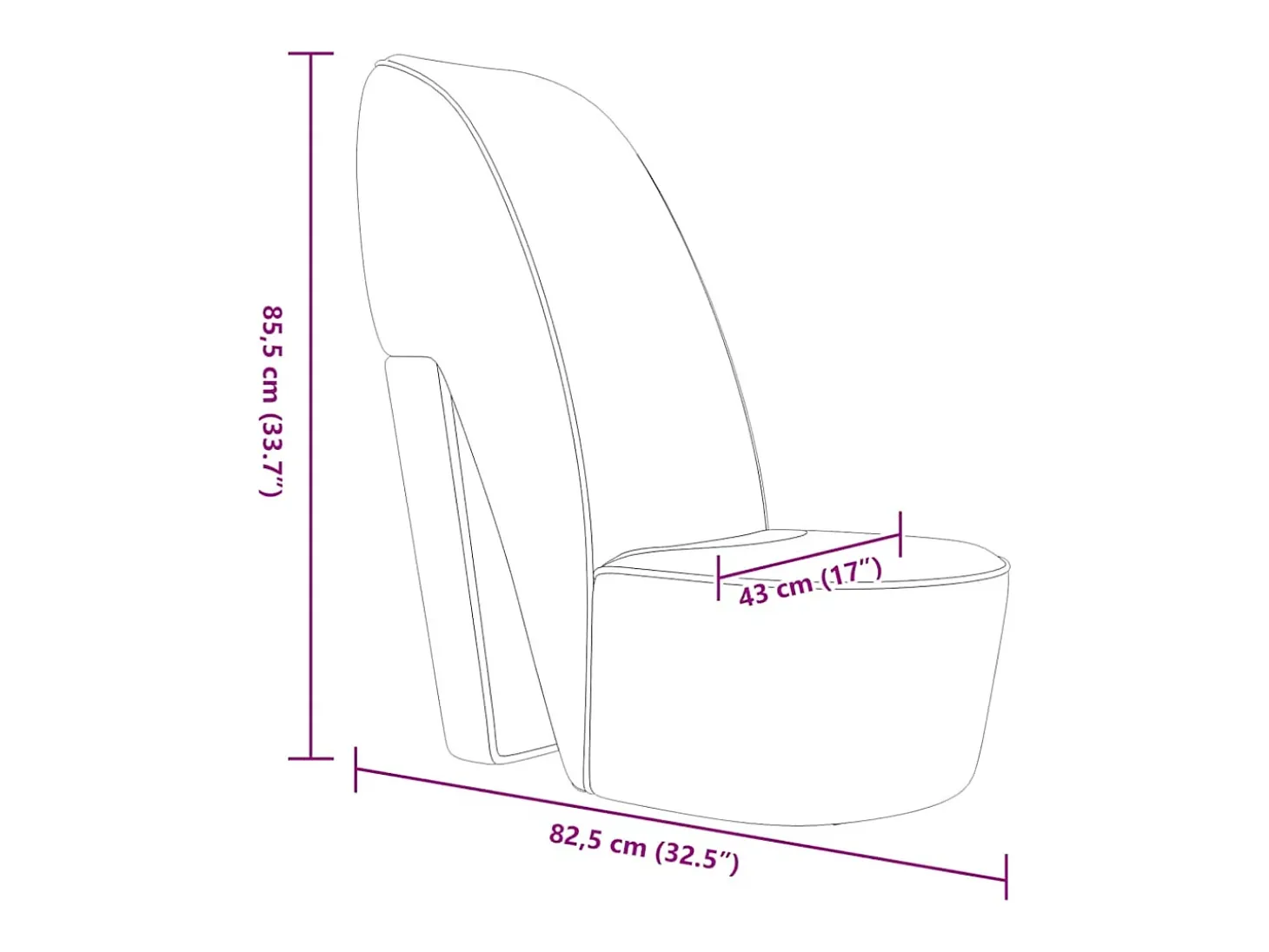 Sillón con forma de zapato de tacón cuero sintético dorado