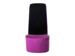 Sillón con forma de zapato de tacón terciopelo morado PWFG81295