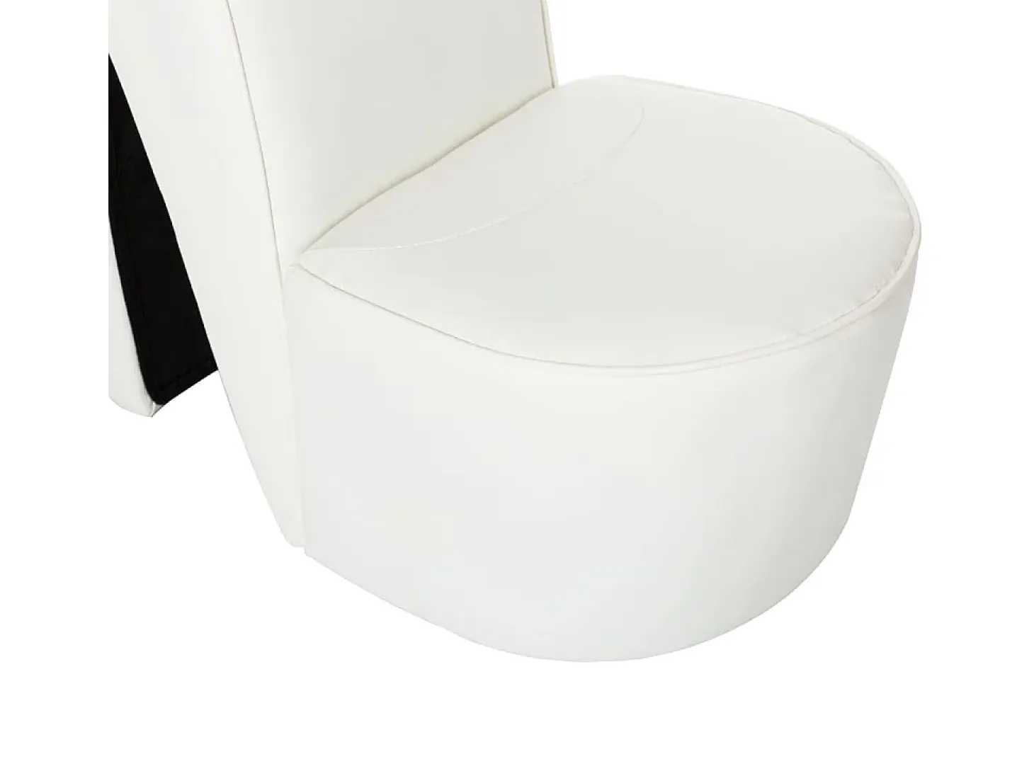 Sillón con forma de zapato de tacón cuero sintético blanco
