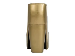 Sillón con forma de zapato de tacón cuero sintético dorado