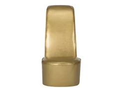 Sillón con forma de zapato de tacón cuero sintético dorado