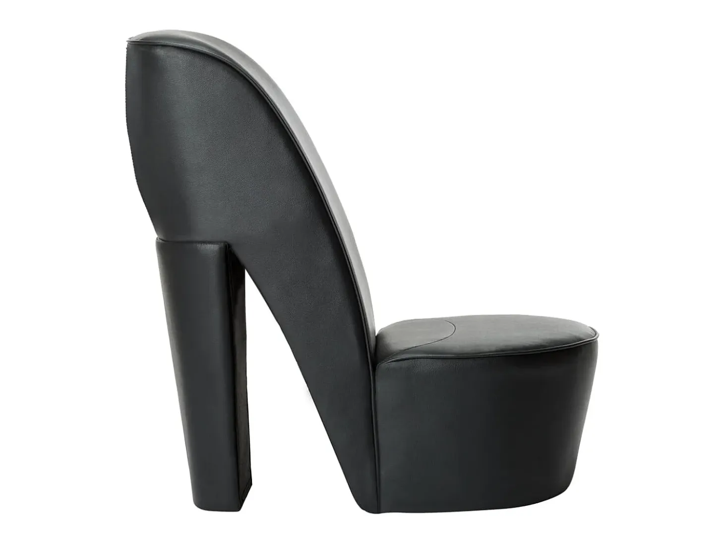 Sillón con forma de zapato de tacón cuero sintético negro