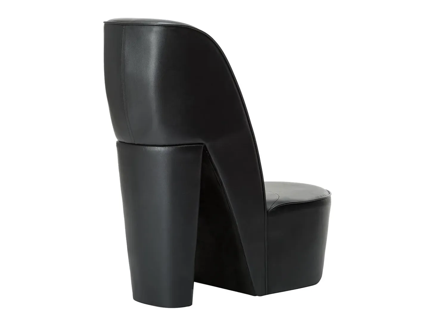 Sillón con forma de zapato de tacón cuero sintético negro