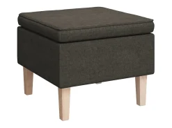 Sillón con patas mecedoras y taburete de tela gris oscuro