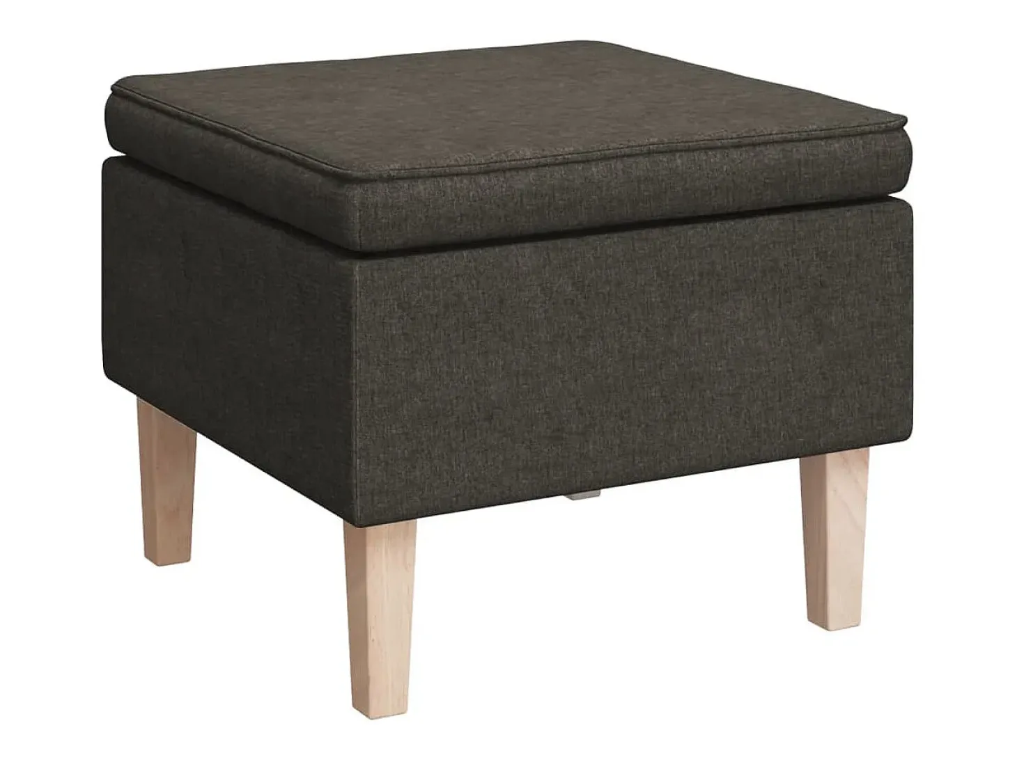 Sillón con patas mecedoras y taburete de tela gris oscuro