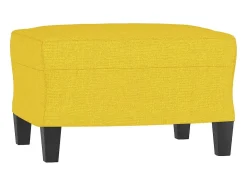 Sillón con reposapiés Amarillo claro 60 cm Tela