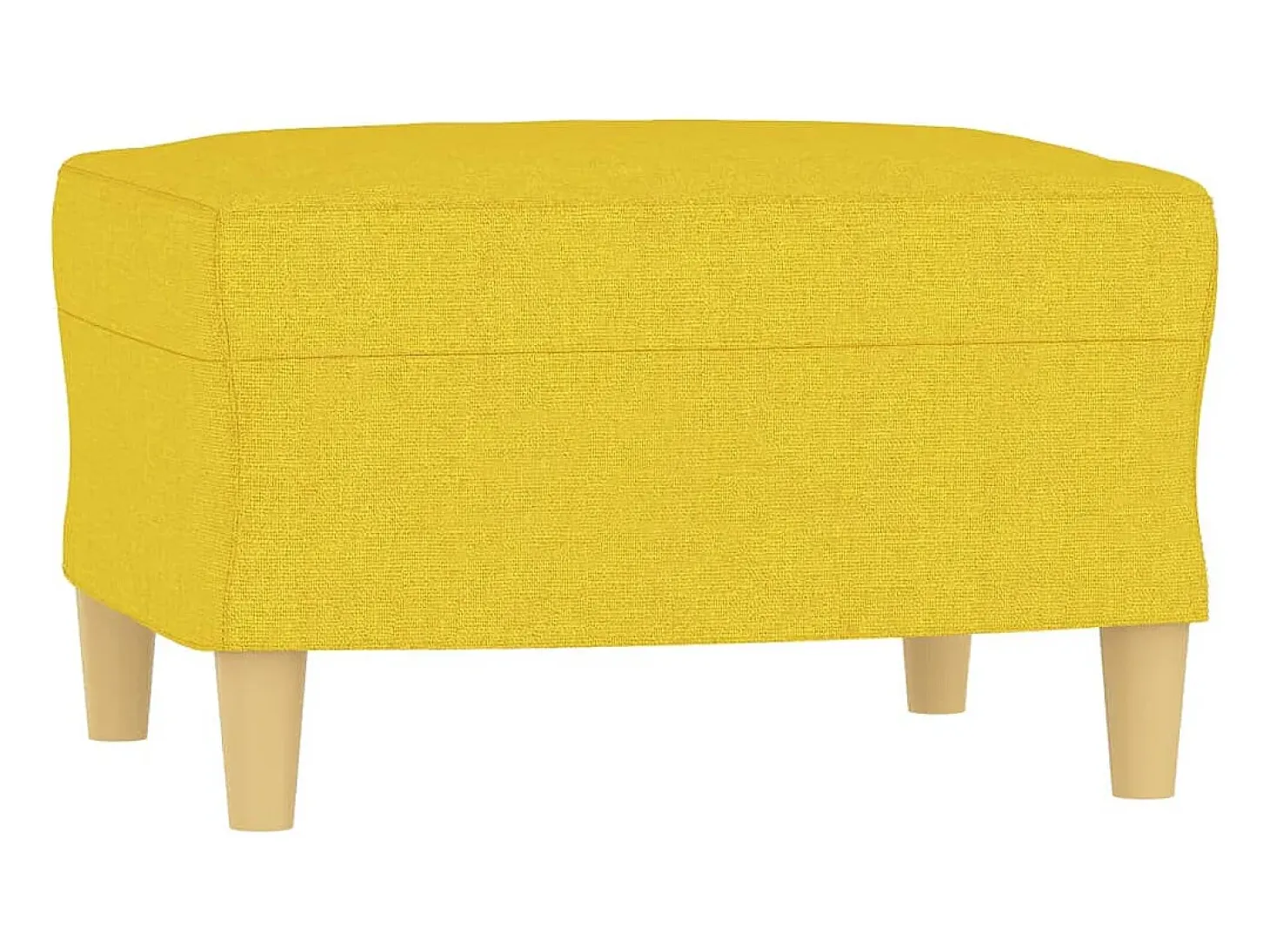 Sillón con reposapiés Amarillo claro 60 cm Tela