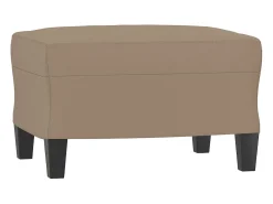 Sillón con reposapiés Cappuccino 60 cm Piel sintética