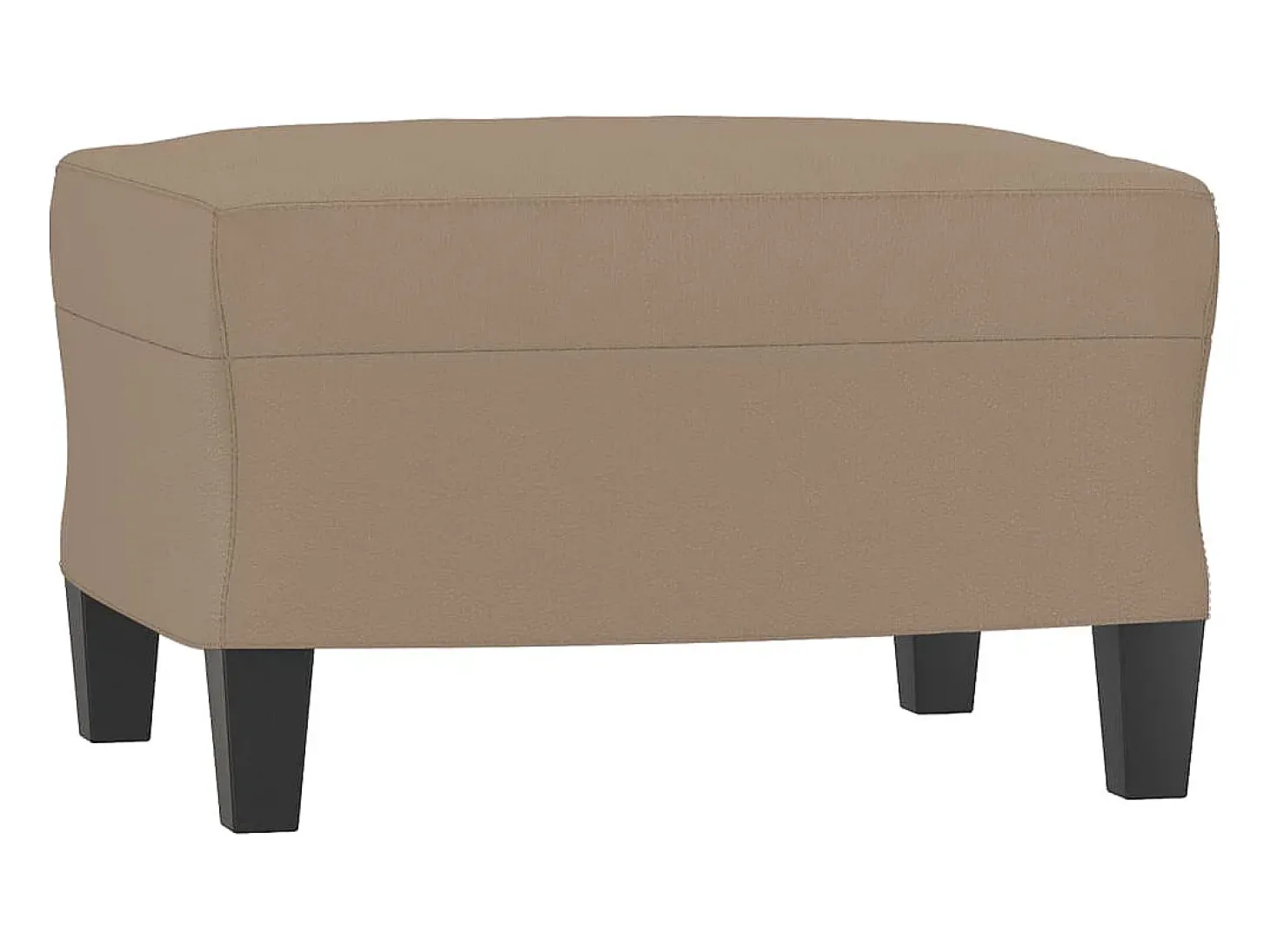 Sillón con reposapiés Cappuccino 60 cm Piel sintética