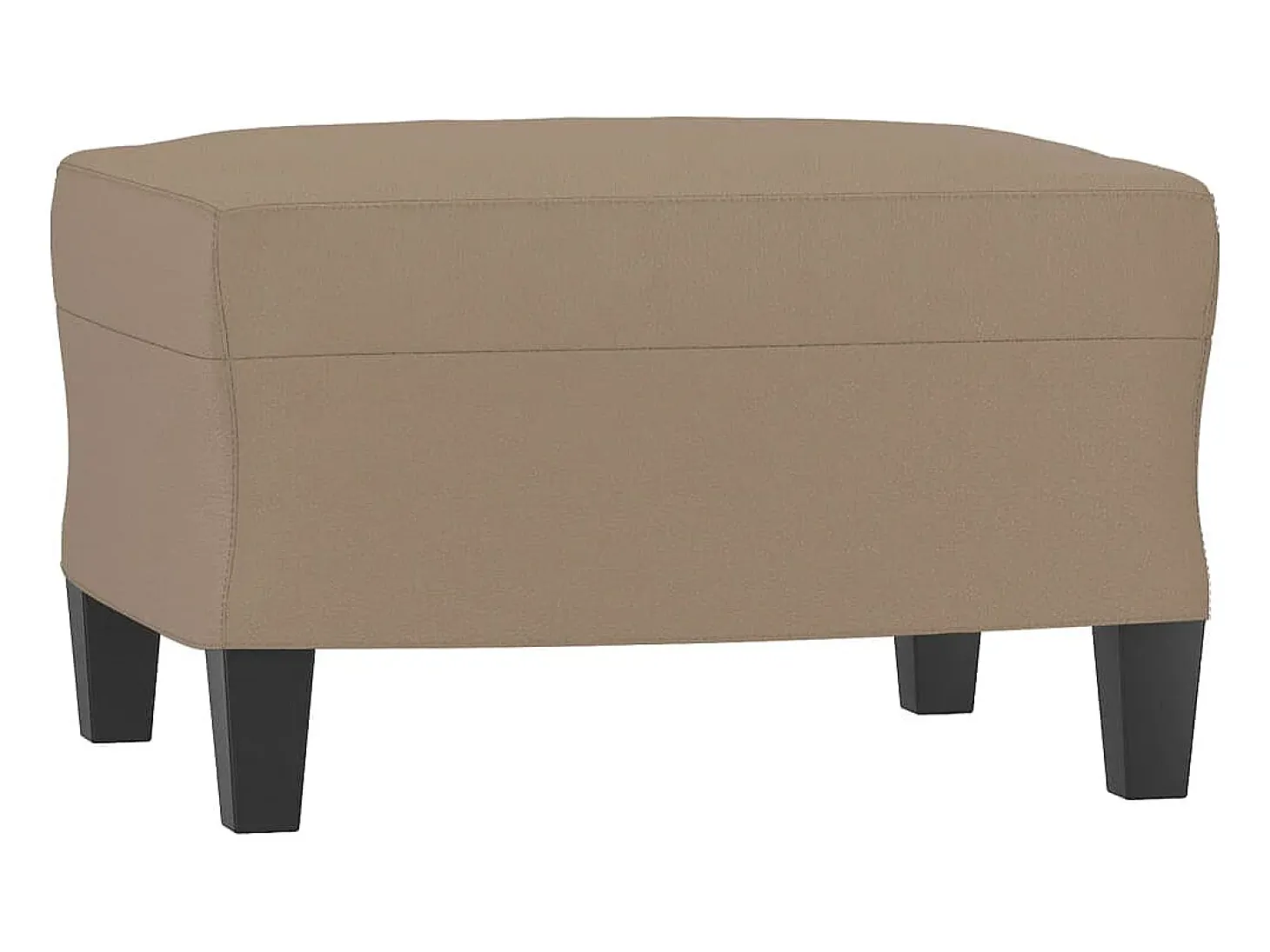 Sillón con reposapiés Cappuccino 60 cm Piel sintética
