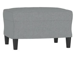 Sillón con reposapiés Gris claro 60 cm Tela