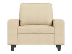 Sillón con reposapiés Tejido Crema 60 cm