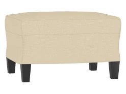 Sillón con reposapiés Tejido Crema 60 cm