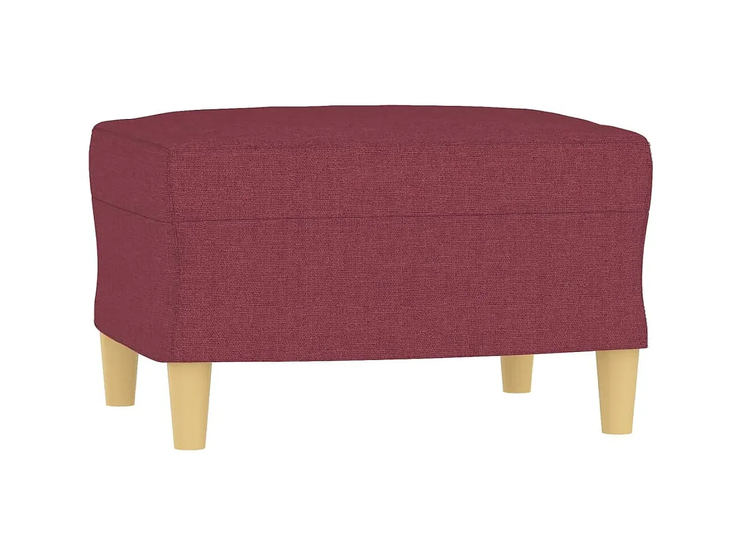 Sillón con reposapiés Tejido rojo burdeos 60 cm