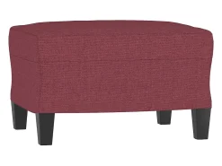 Sillón con reposapiés Tejido rojo burdeos 60 cm