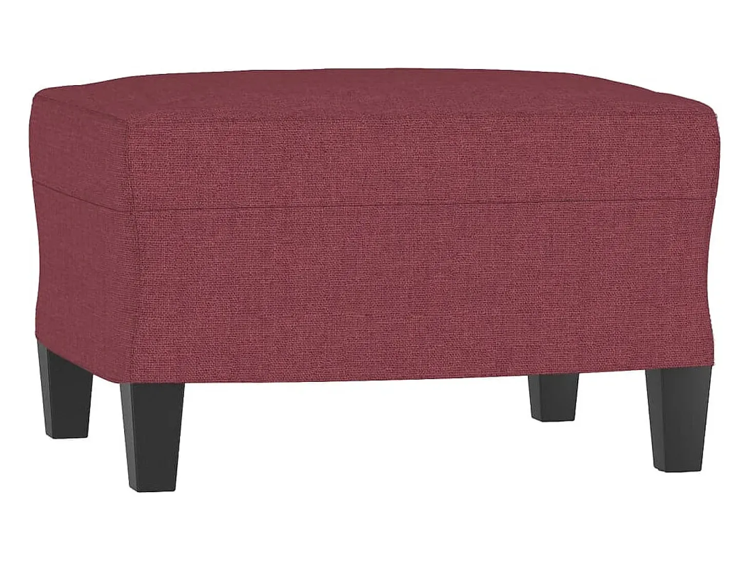 Sillón con reposapiés Tejido rojo burdeos 60 cm