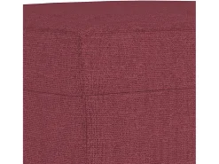 Sillón con reposapiés Tejido rojo burdeos 60 cm