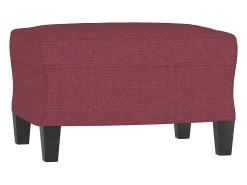Sillón con reposapiés Tejido rojo burdeos 60 cm